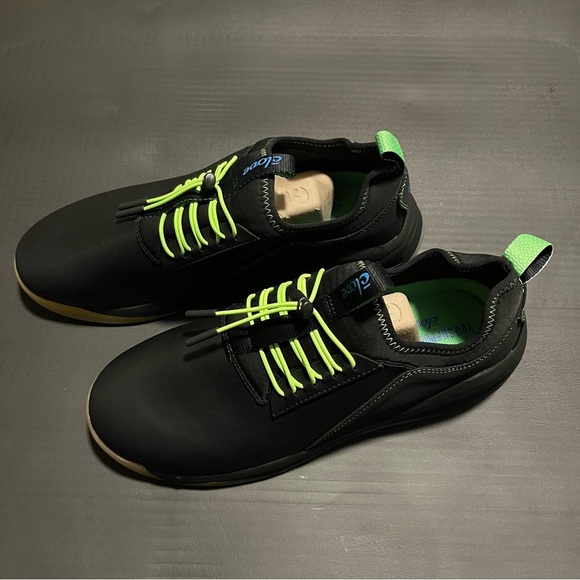 NEW Clove Shoes Men's Sneakers Work Black with Green Nursing Size 10 - Picture 3 of 6